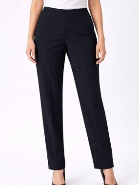 WOMEN’S Black Straight-Leg Pull On Stretchy Dress Pants size 14